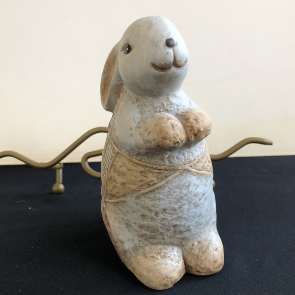 Rabbit Standing Statue Pottery Home Decor - Picture 5 of 8